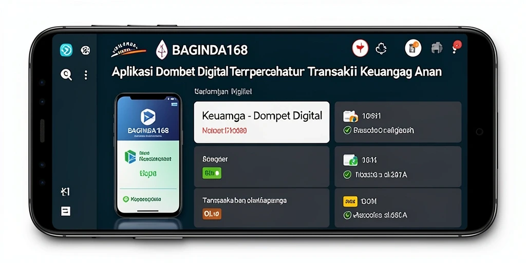 Tampilan antarmuka utama dari aplikasi Dompet Digital BAGINDA168.