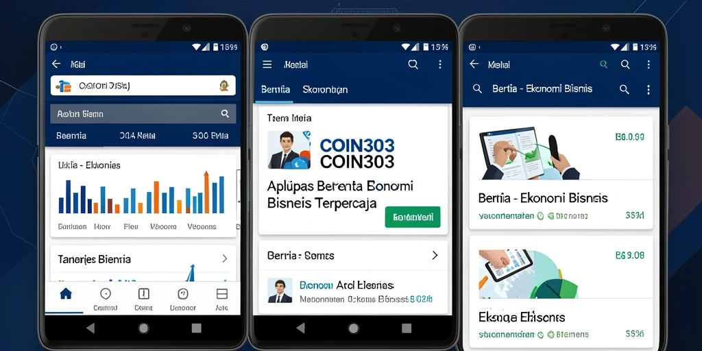 Antarmuka COIN303 yang menampilkan berita Ekonomi Bisnis.