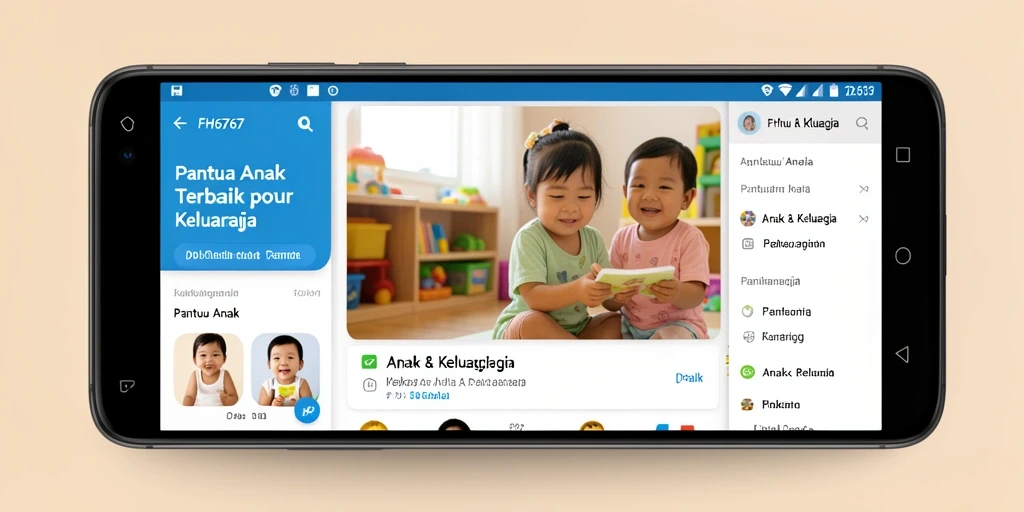 Antarmuka FH6767 menampilkan berbagai fitur Pantau Anak.