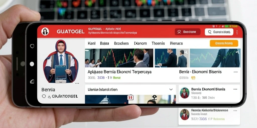 Tampilan antarmuka berita ekonomi GUATOGEL yang informatif dan menarik.