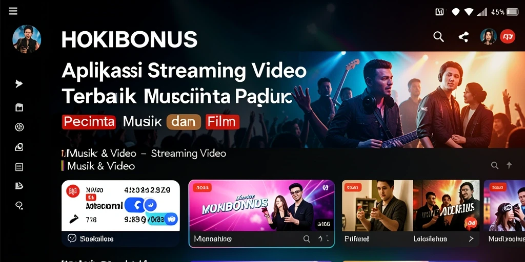 Antarmuka HOKIBONUS yang menarik untuk Streaming Video.