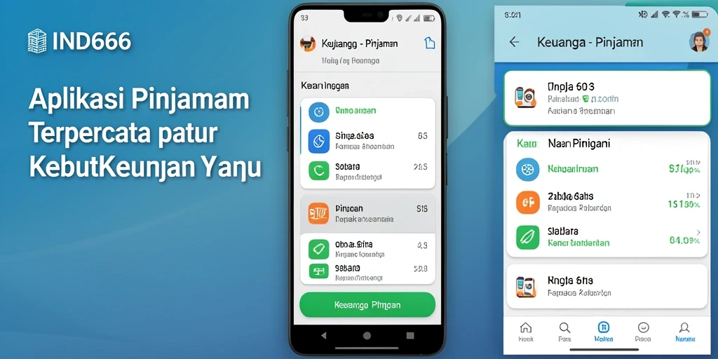 Tampilan antarmuka aplikasi pinjaman IND666 yang sederhana dan mudah digunakan.
