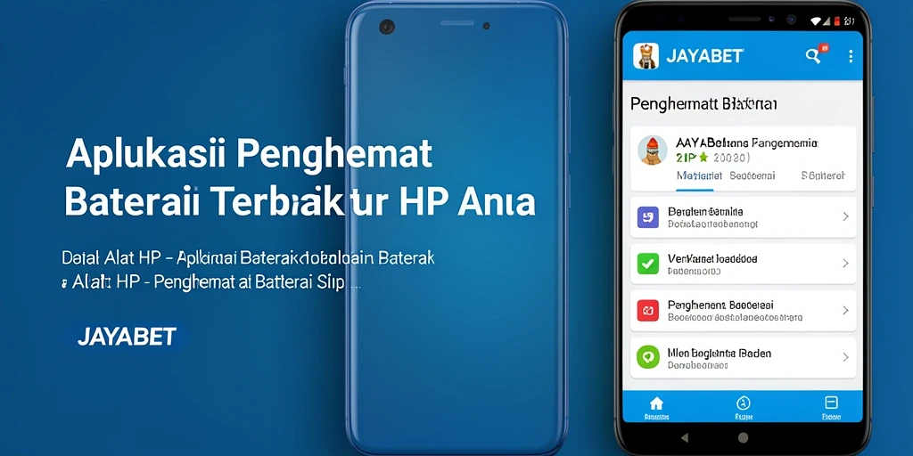 Tampilan antarmuka aplikasi JAYABET yang ramah pengguna untuk penghemat baterai.