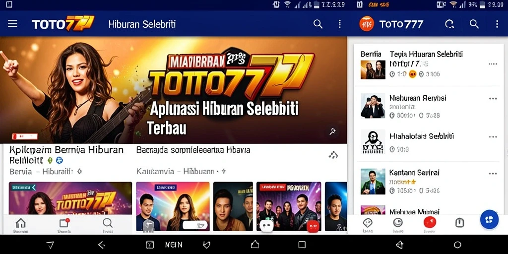 Antarmuka TOTO777 menampilkan berita selebriti terkini dan menarik.